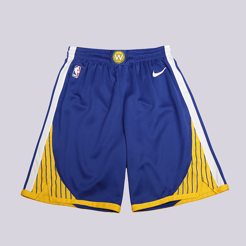 мужские синие шорты Nike Golden State Warriors Icon Edition Swingman NBA Shorts 866809-495 - цена, описание, фото 1